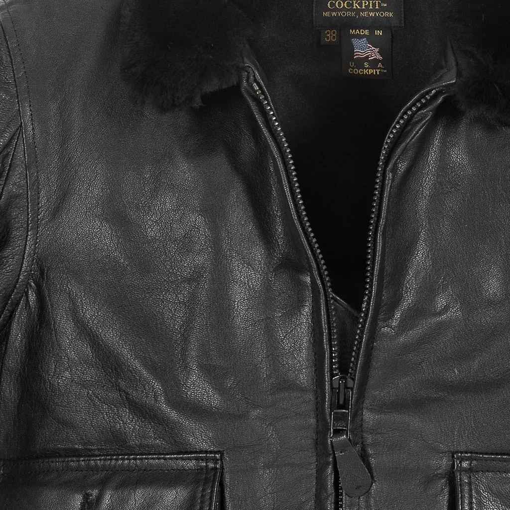 Black Leather G-1 Military Spec Jacket