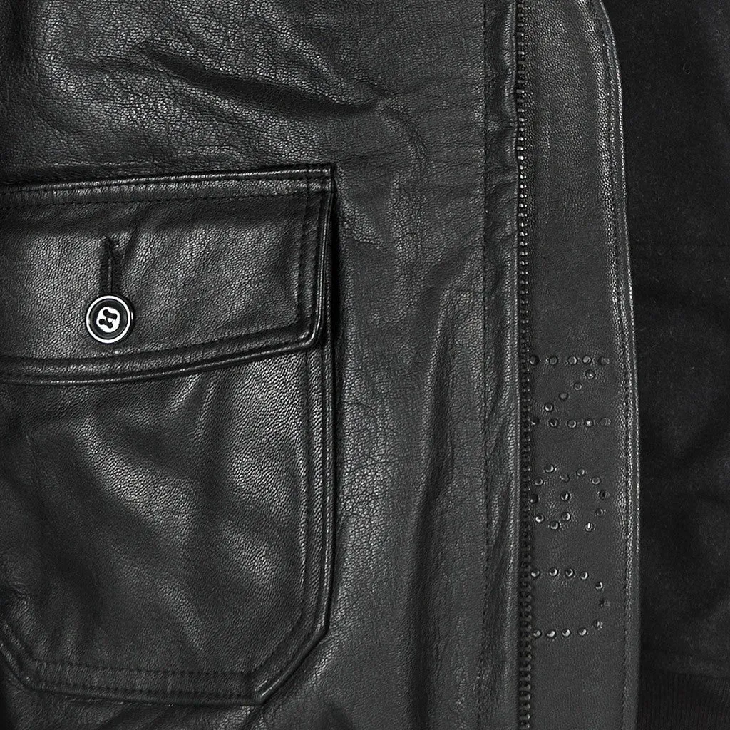 Black Leather G-1 Military Spec Jacket