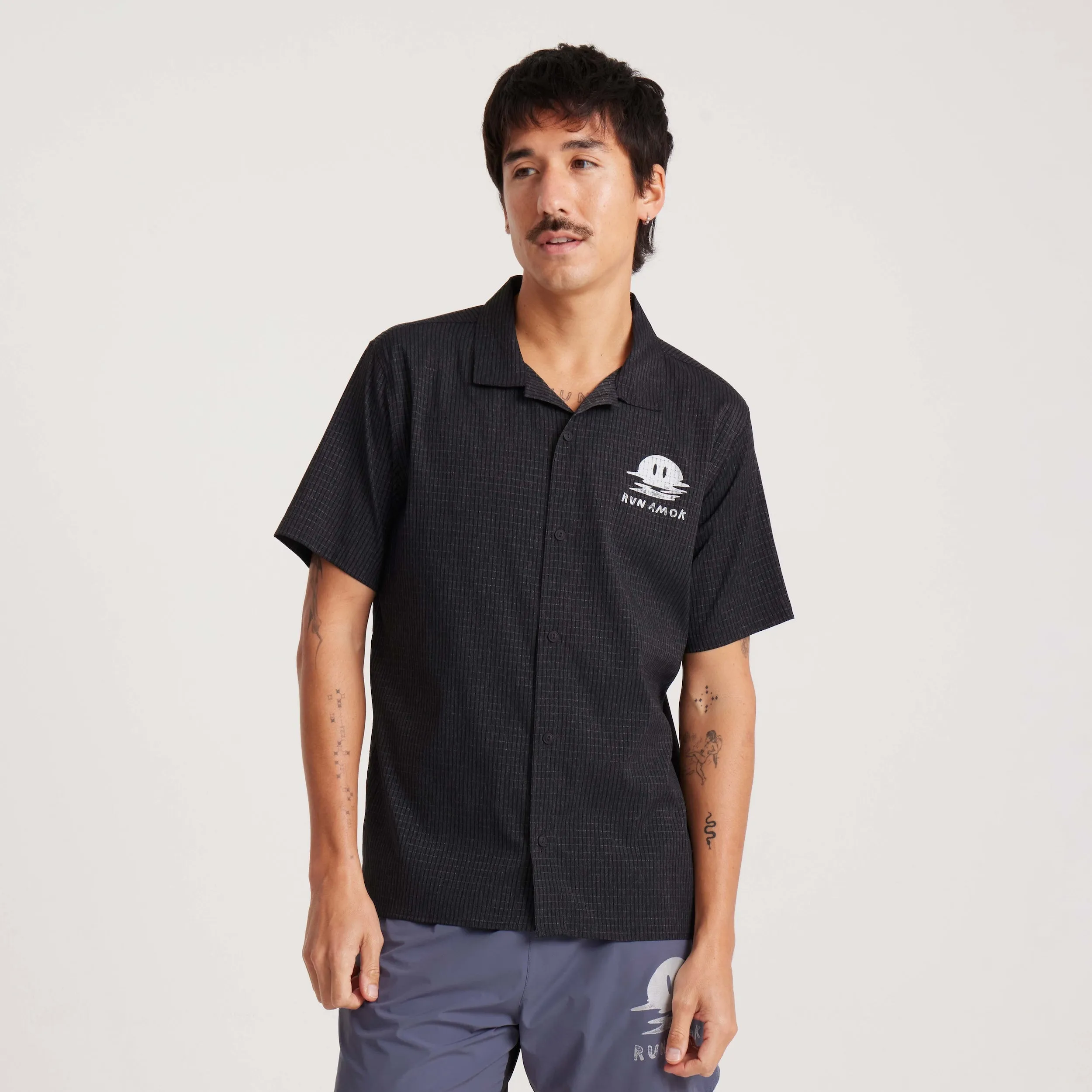 Bless Up Trail Button Up Shirt - Black