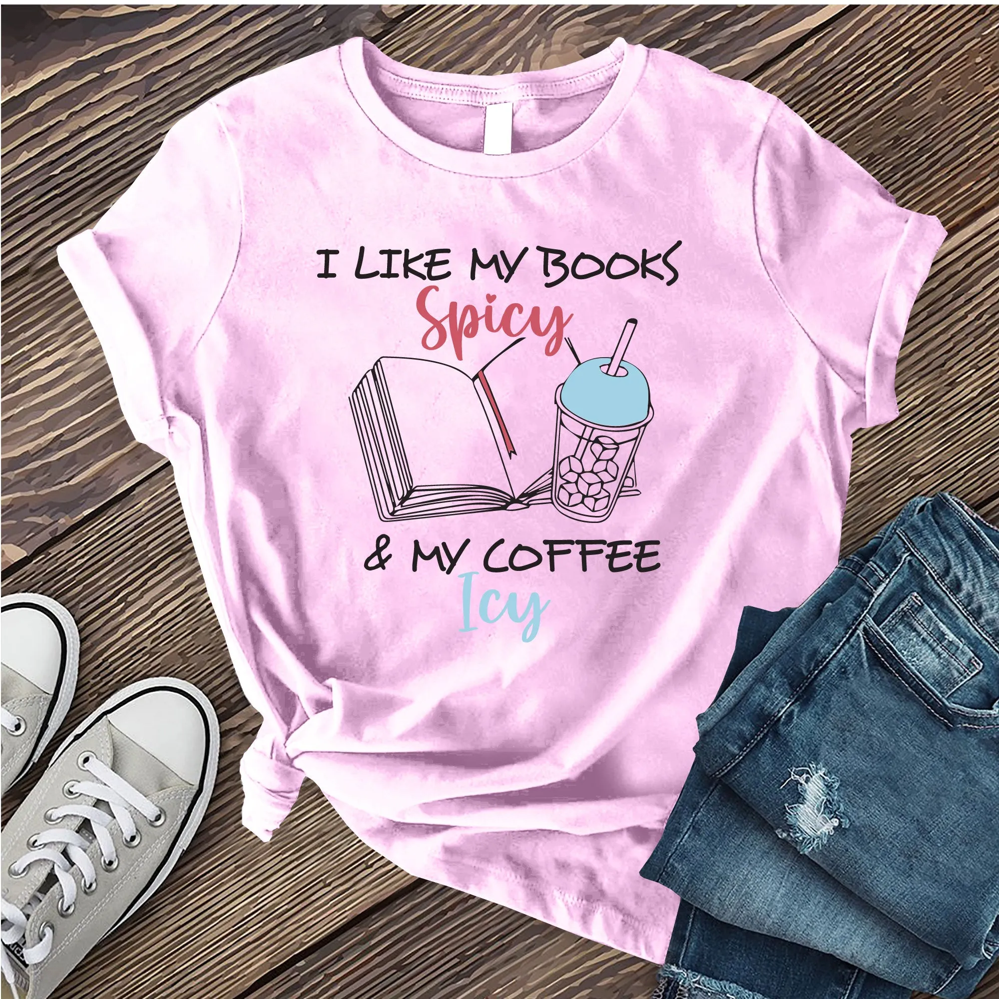 Books Spicy & Coffee Icy T-Shirt