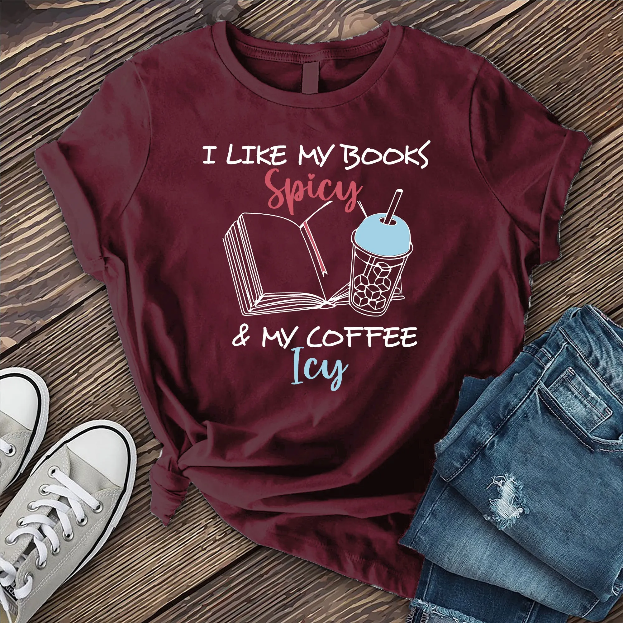 Books Spicy & Coffee Icy T-Shirt