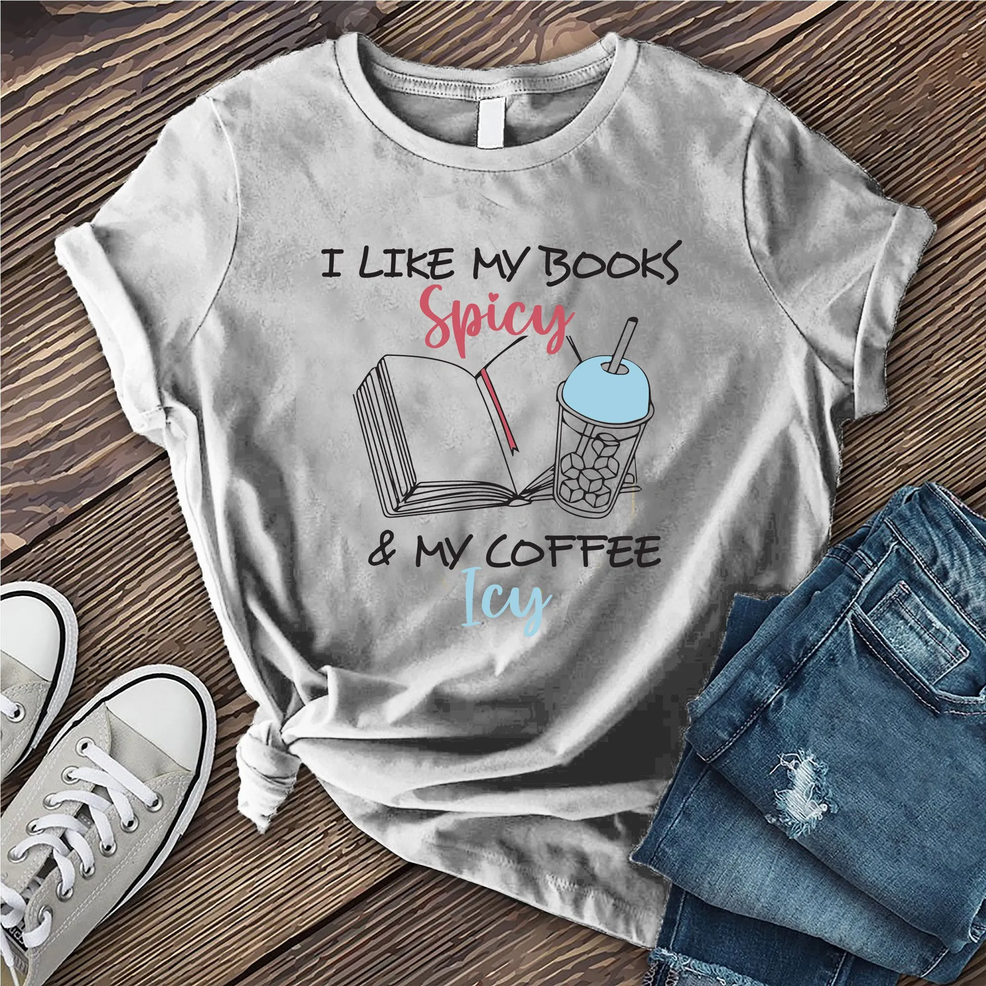 Books Spicy & Coffee Icy T-Shirt