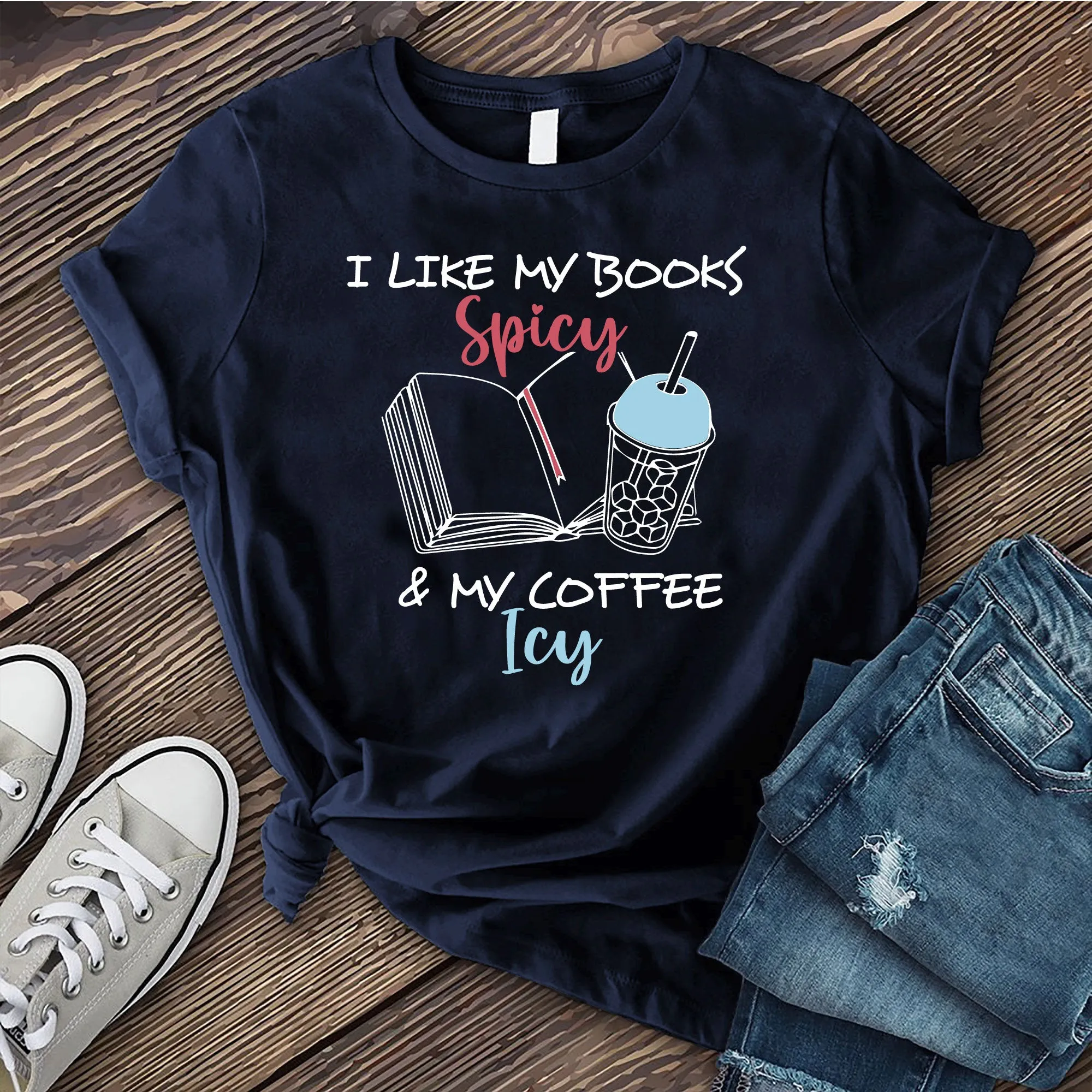 Books Spicy & Coffee Icy T-Shirt