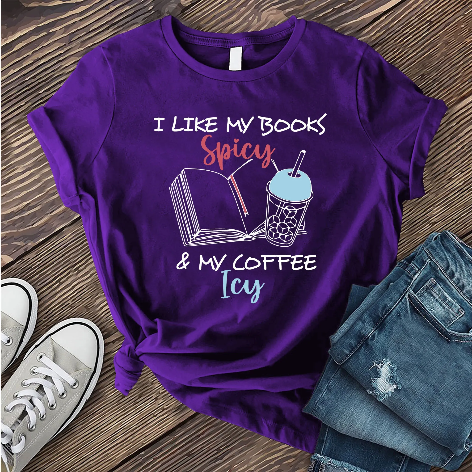 Books Spicy & Coffee Icy T-Shirt