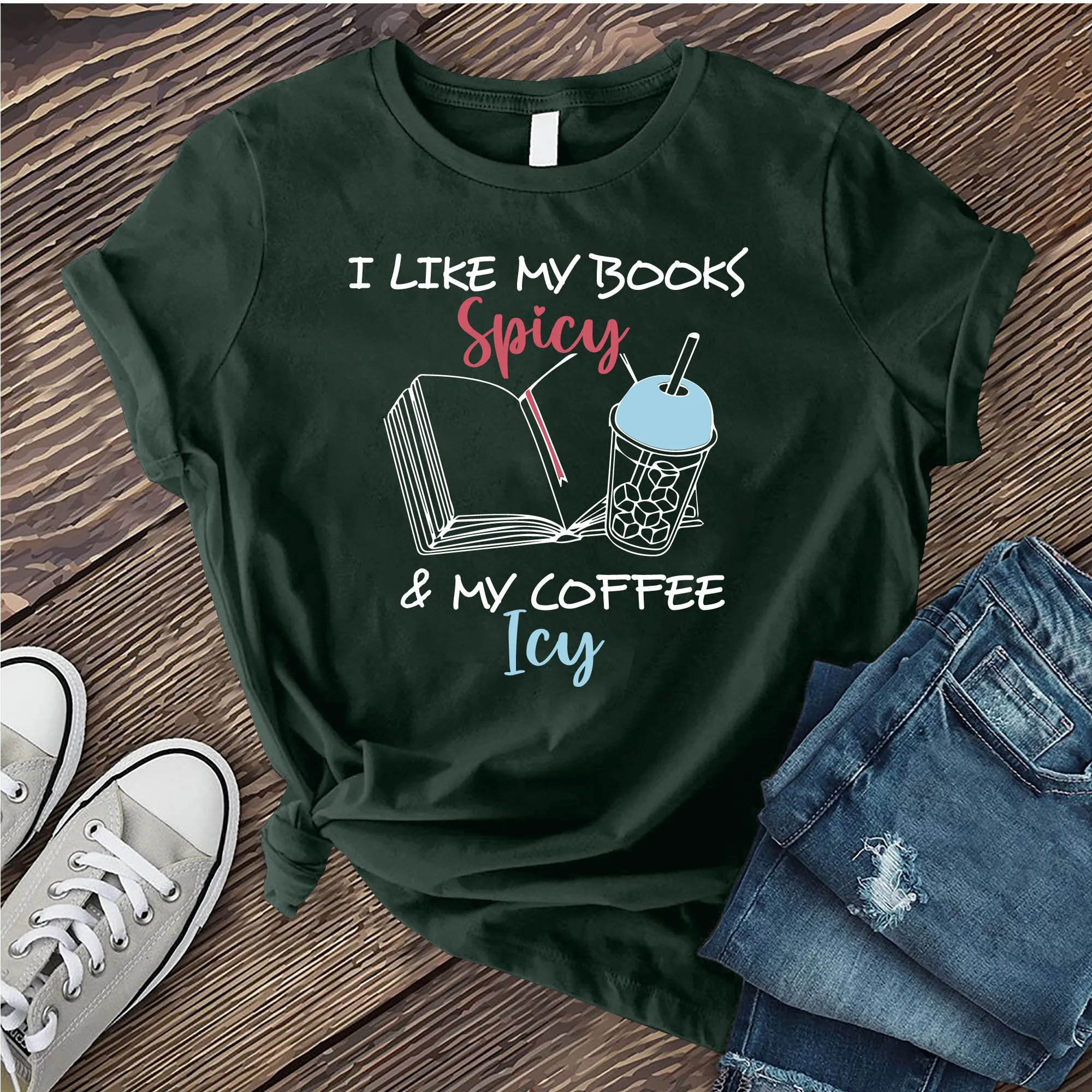 Books Spicy & Coffee Icy T-Shirt