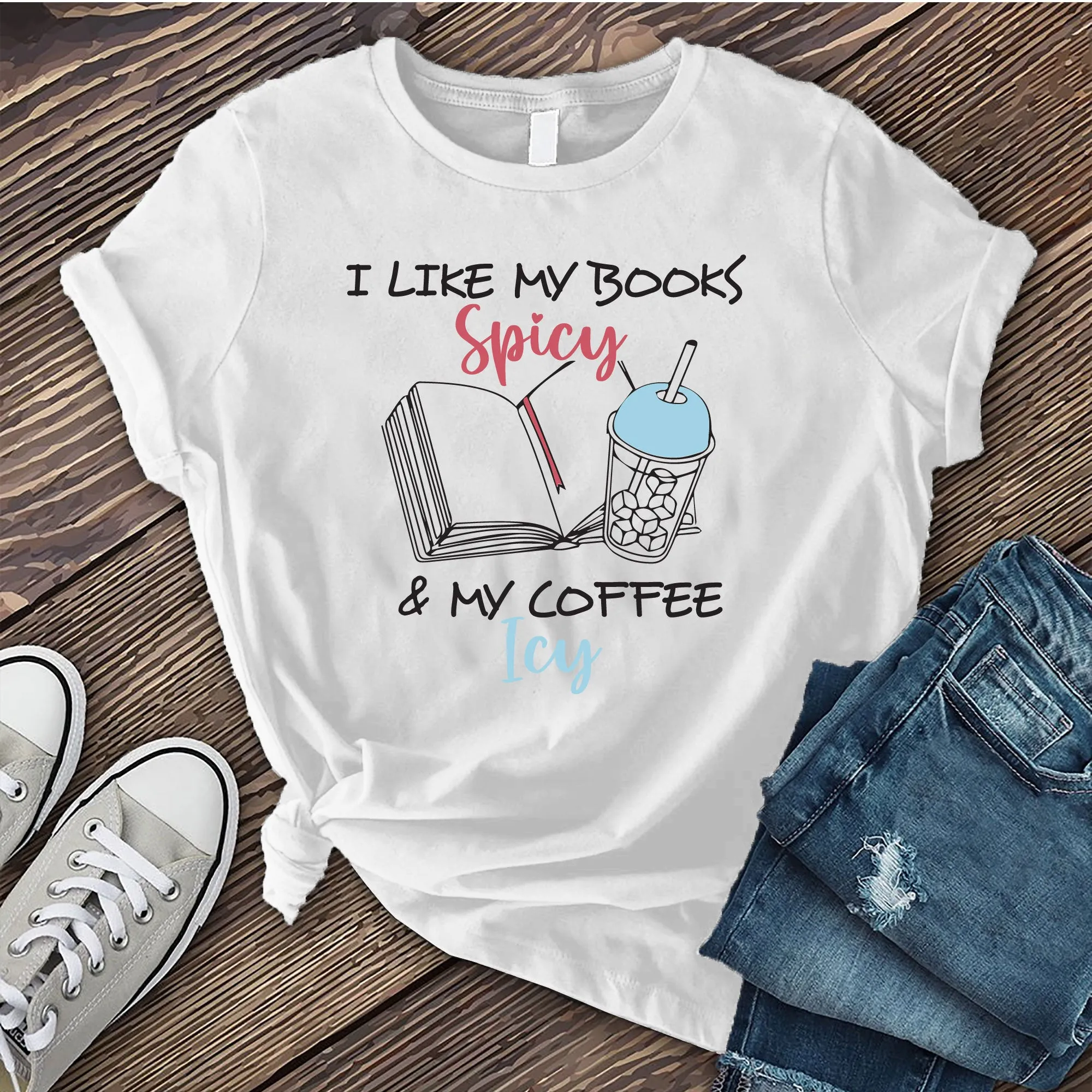 Books Spicy & Coffee Icy T-Shirt