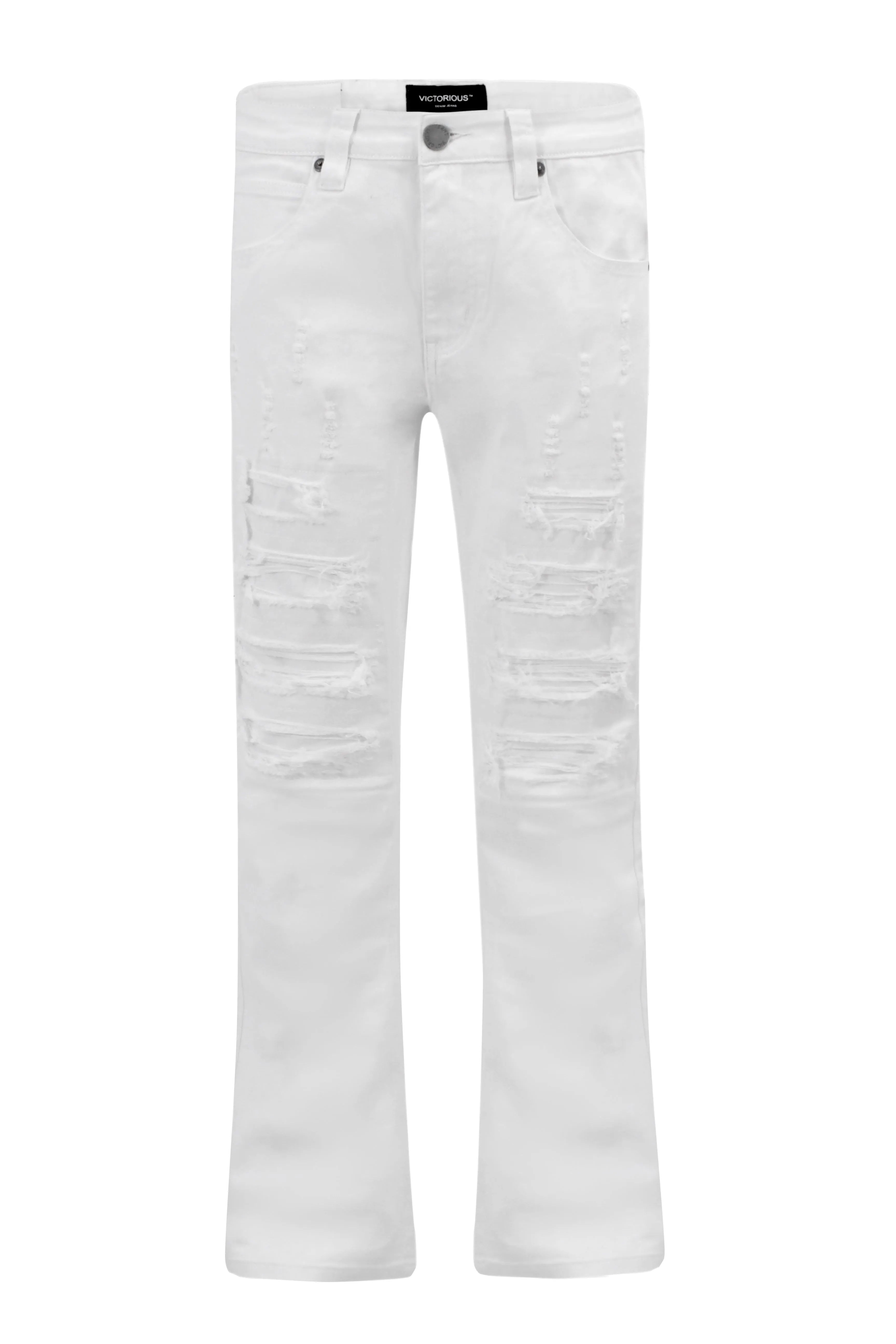 Bootcut Rip & Repair Colored Jeans