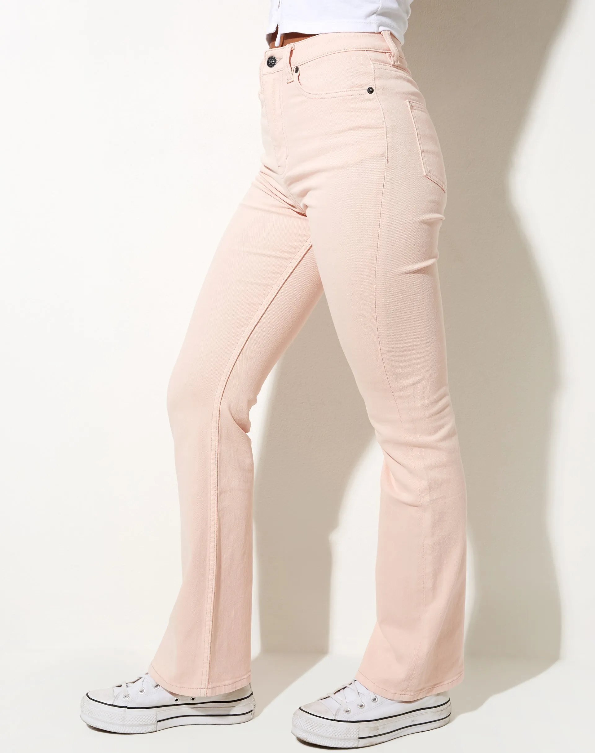 Bootleg Jeans in Blush