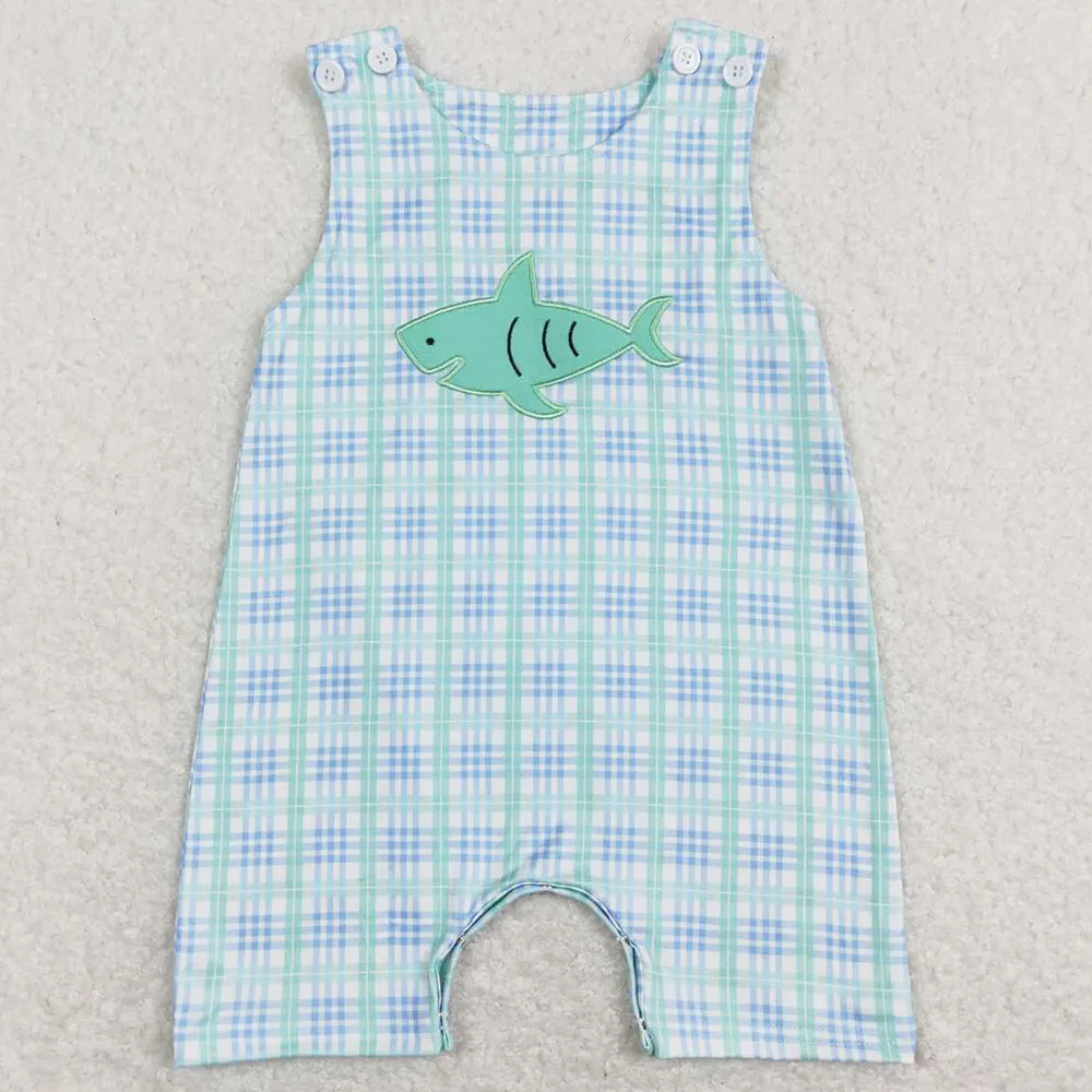 Boutique Baby Boys Rompers Embroidery Infant Jumpsuit SR0651