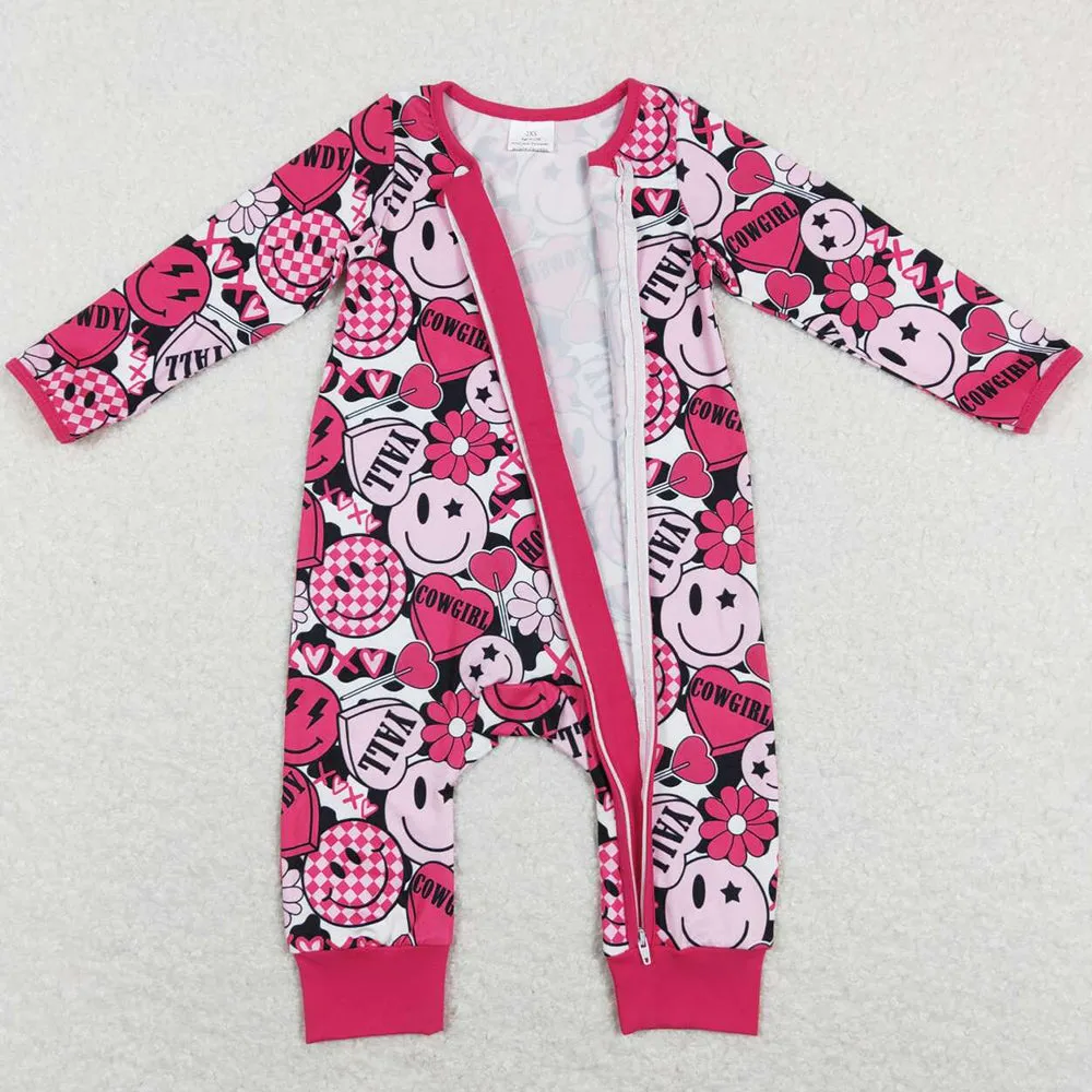 Boutique Baby Girls Rompers Valentines Jumpsuit LR0896