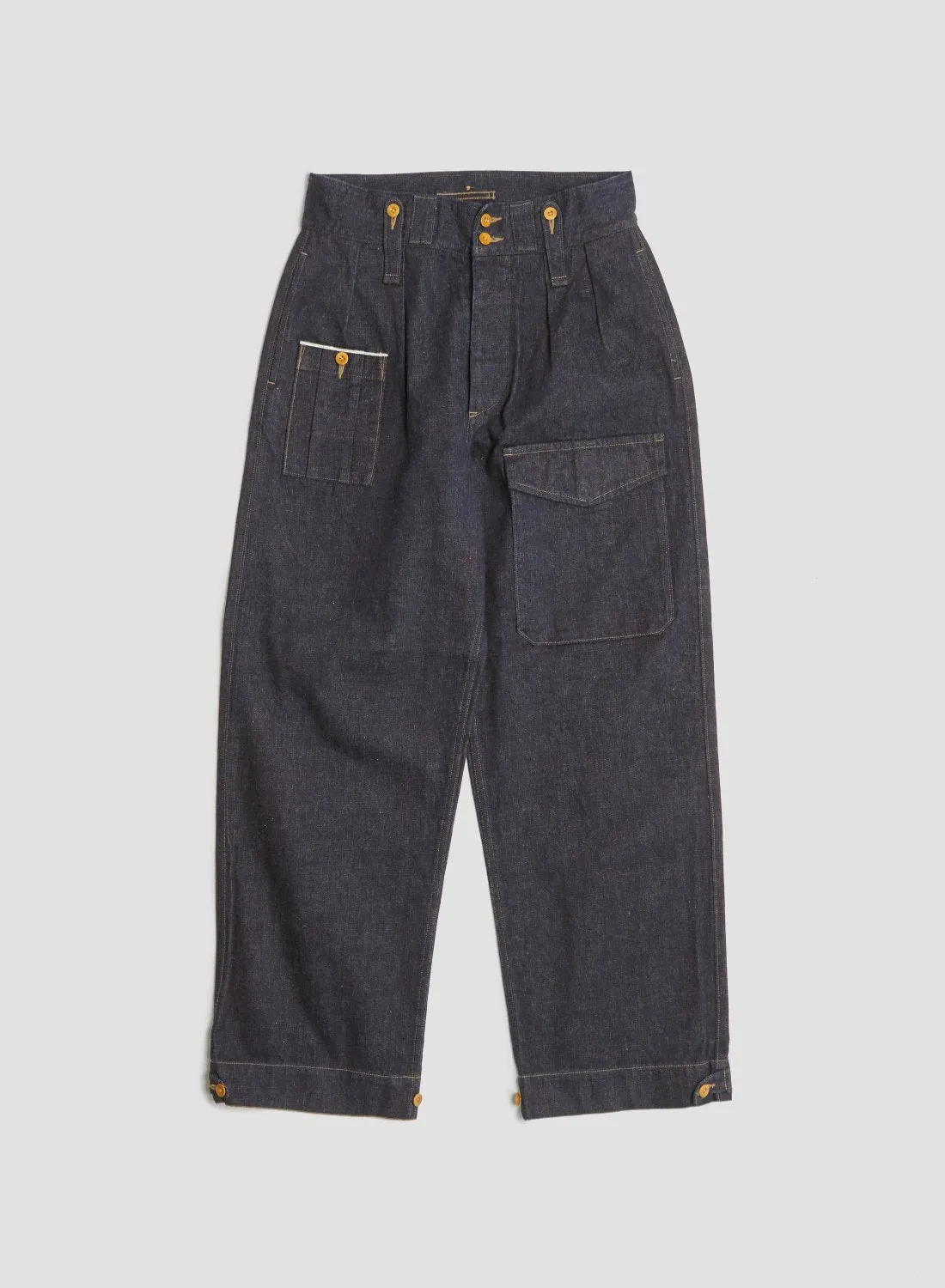 British Army Pant Loose Denim in Indigo