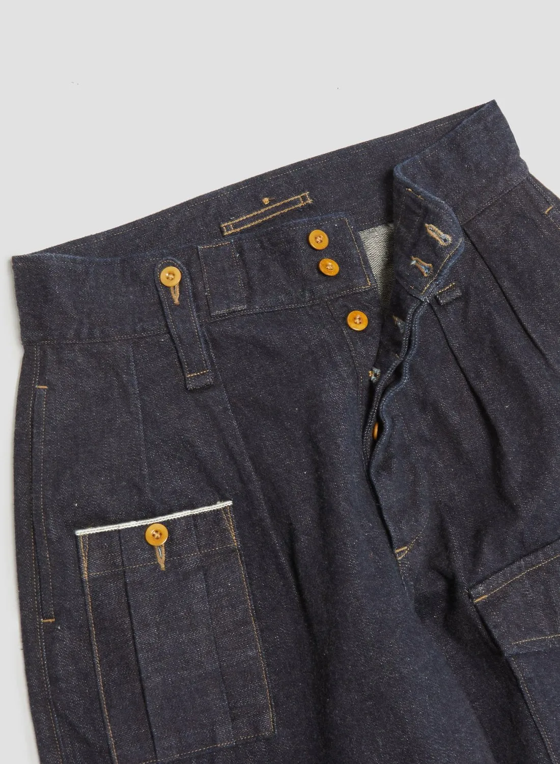 British Army Pant Loose Denim in Indigo