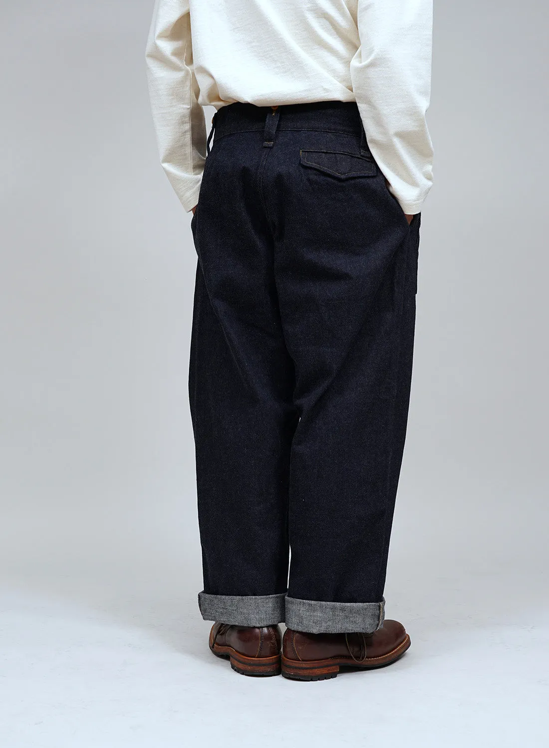 British Army Pant Loose Denim in Indigo