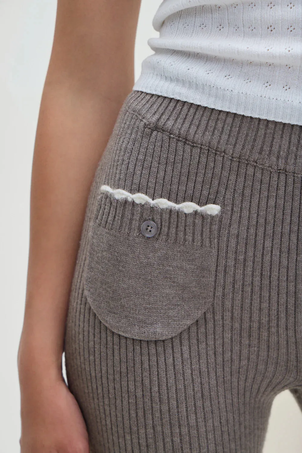 Camden Knit Pants in Heather Grey