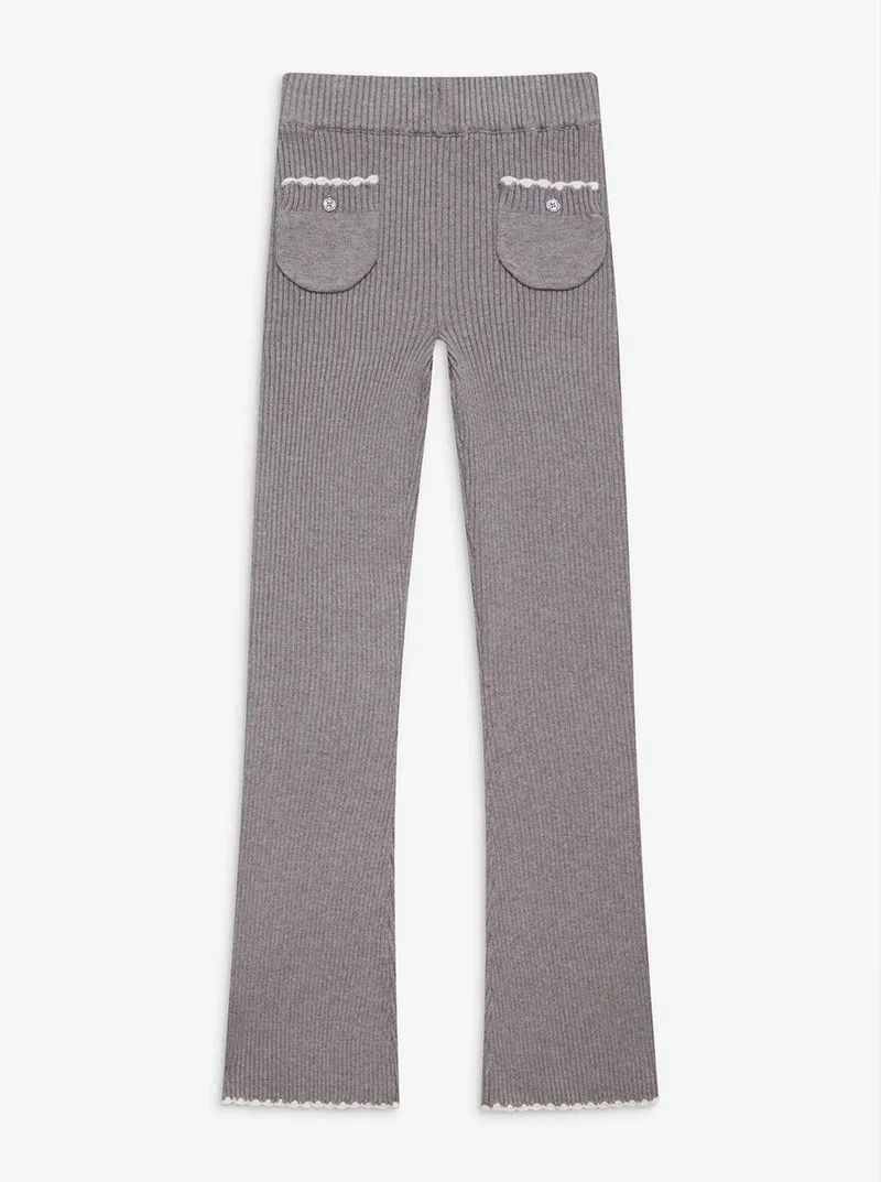 Camden Knit Pants in Heather Grey