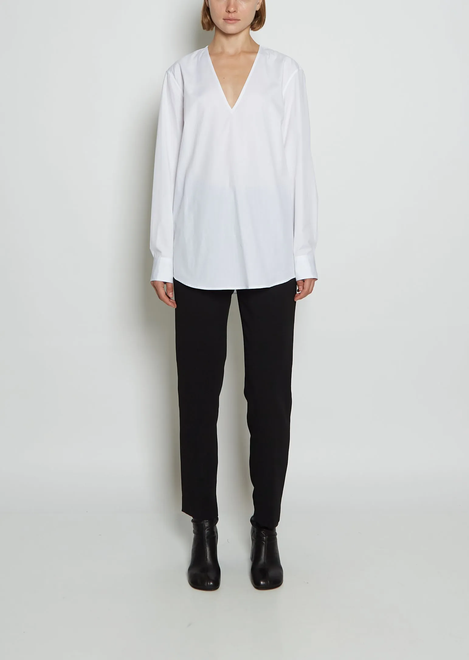 Campo Cotton Poplin Shirt — White