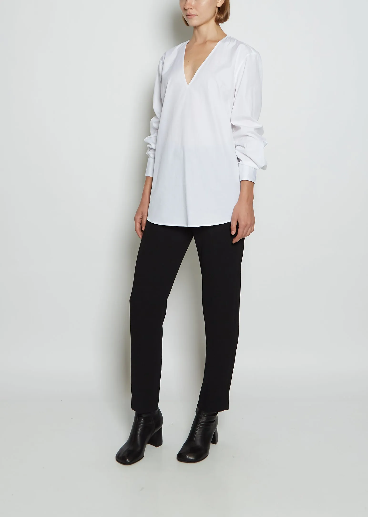 Campo Cotton Poplin Shirt — White