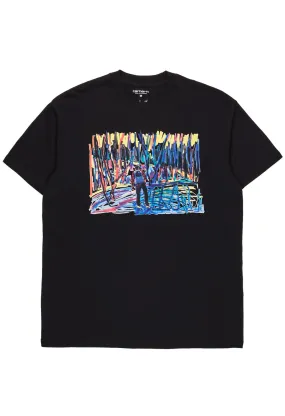 Carhartt WIP Men's Ollie Mac Icy Lake T-Shirt - Black