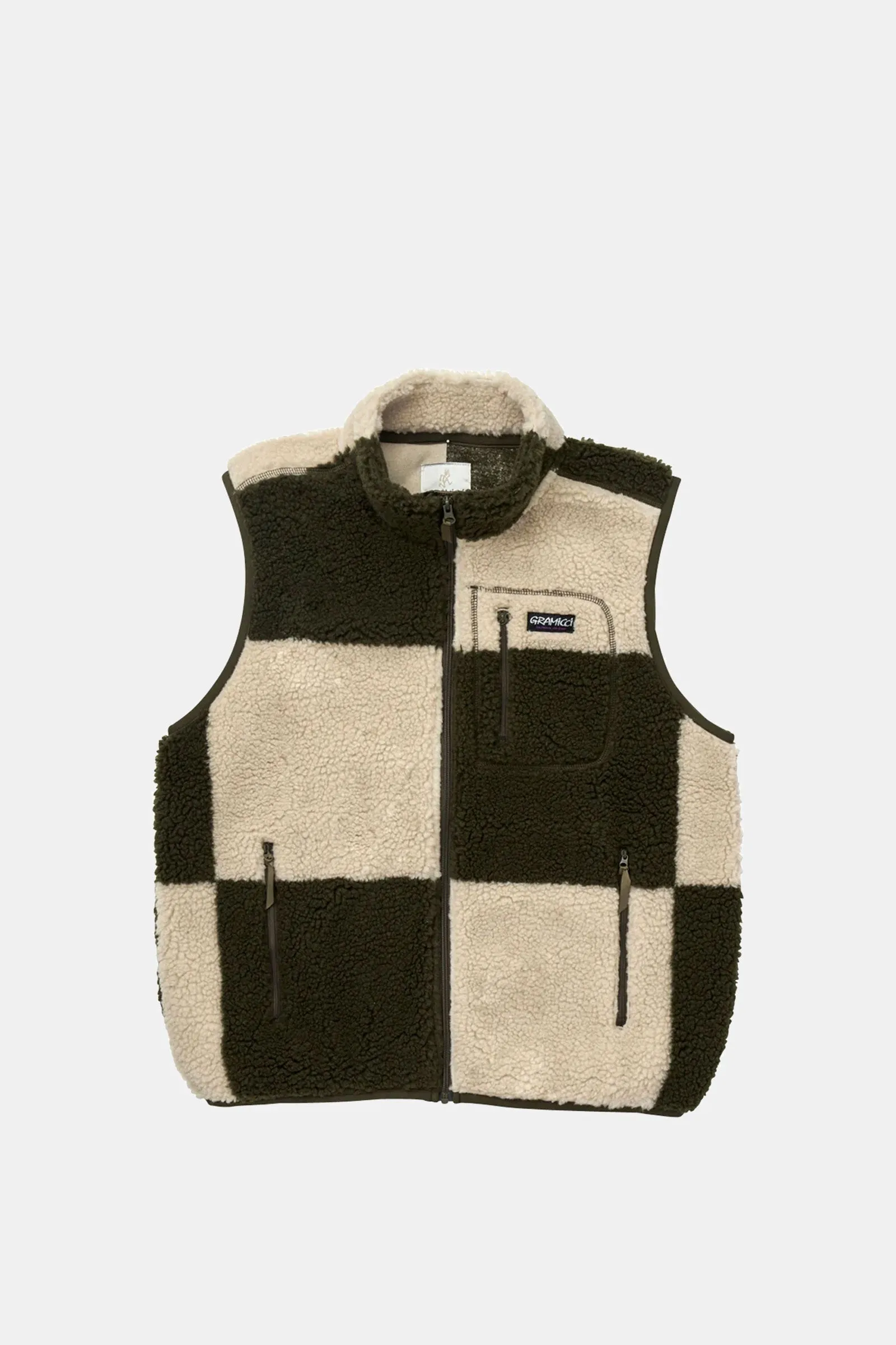 Checkered Sherpa Vest