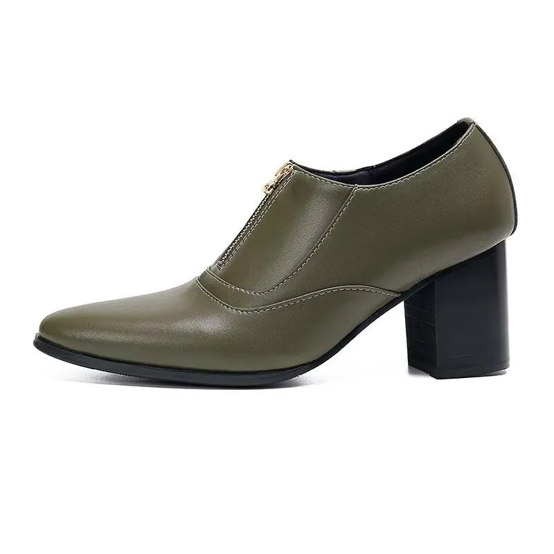 Chic Genuine Leather Slip-on Dress Shoes