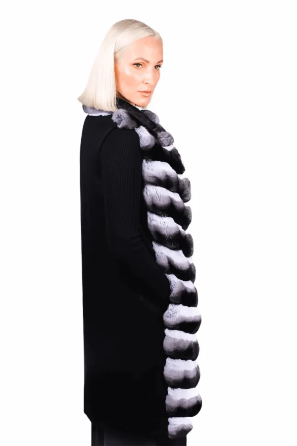 Chinchilla Fur Sleeveless Coat