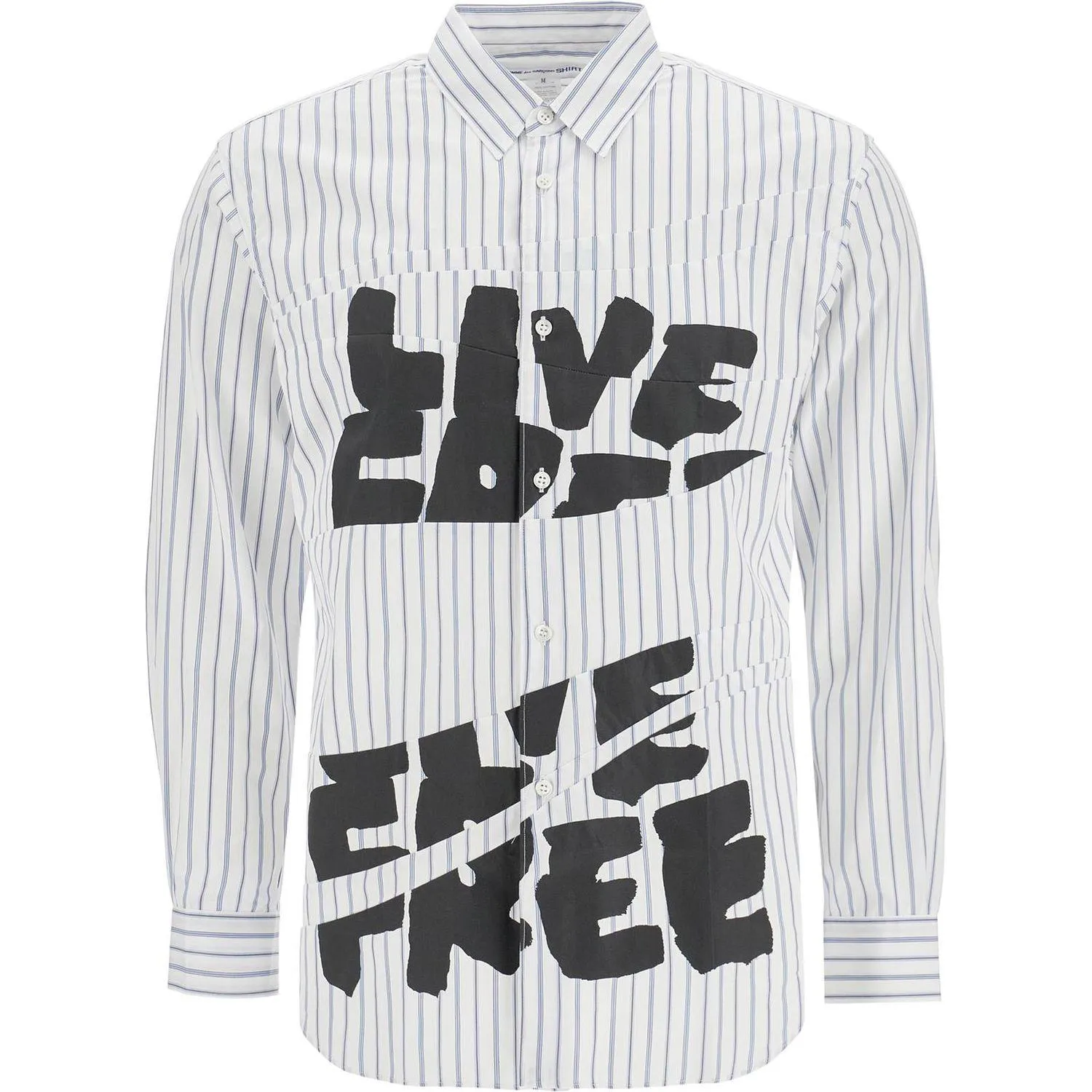 Comme Des Garcons Shirt 'live free printed shirt'