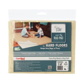 Con-Tact V14738 Rug Pad, 8 ft L, 5 ft W, Non-Slip Surface, Polyester