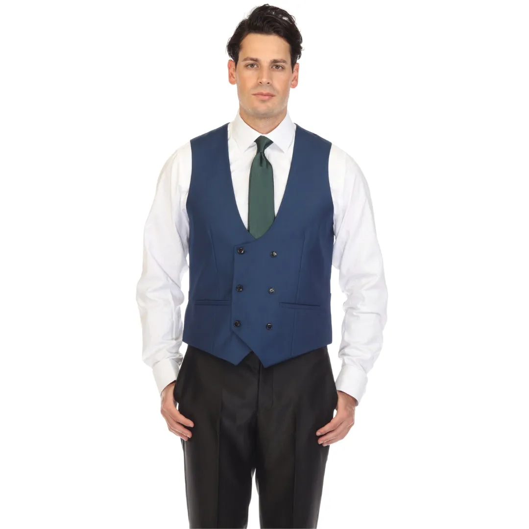 Cruz Mens Double Breasted Indigo Vest