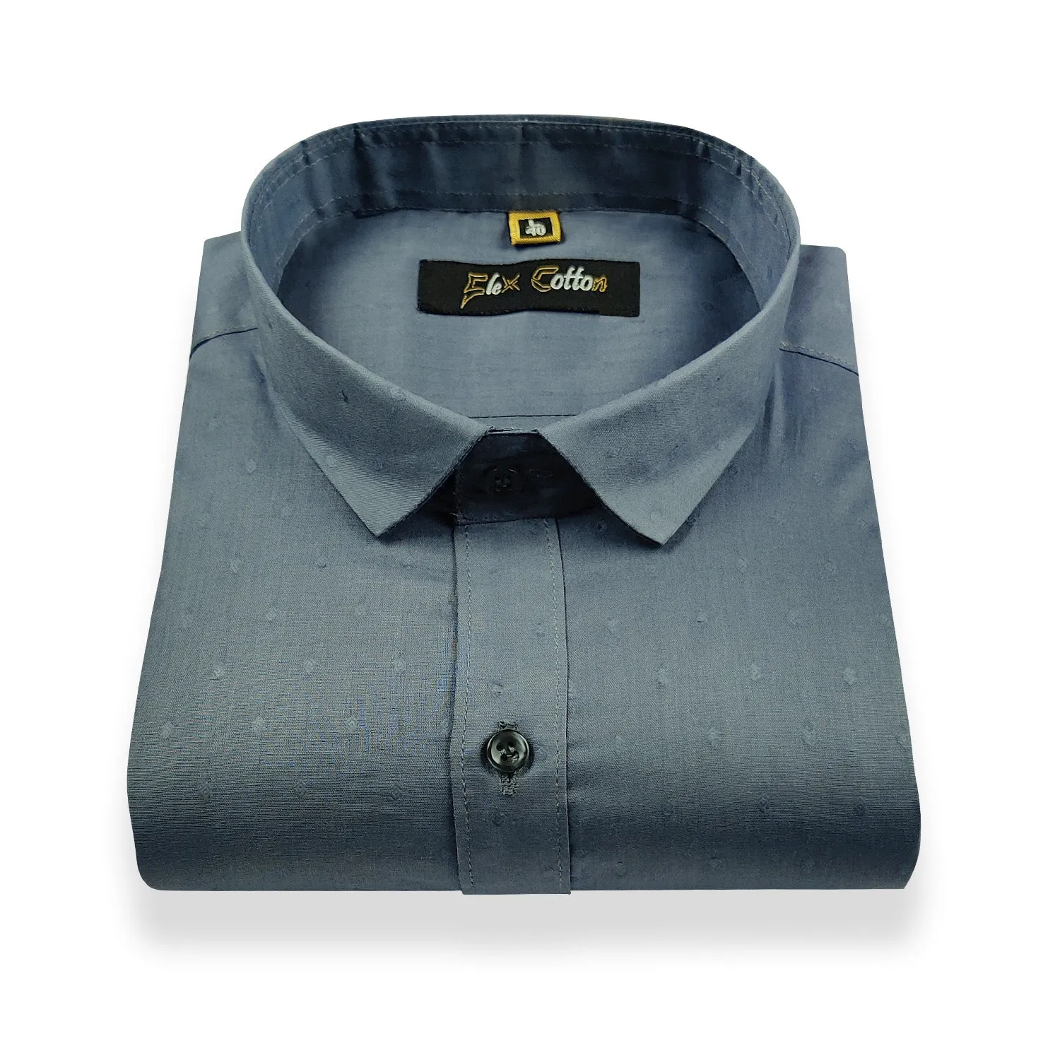 Dark Grey Color 100% Cotton Lawn Finish Shirt For Men