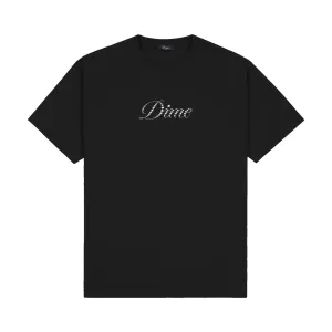 Dime Icy Cursive T-Shirt Black