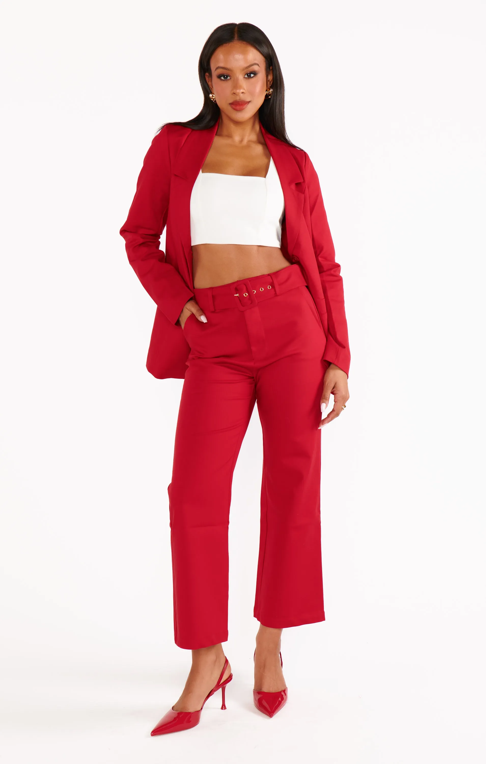 DJ Cropped Pants ~ Red Suiting