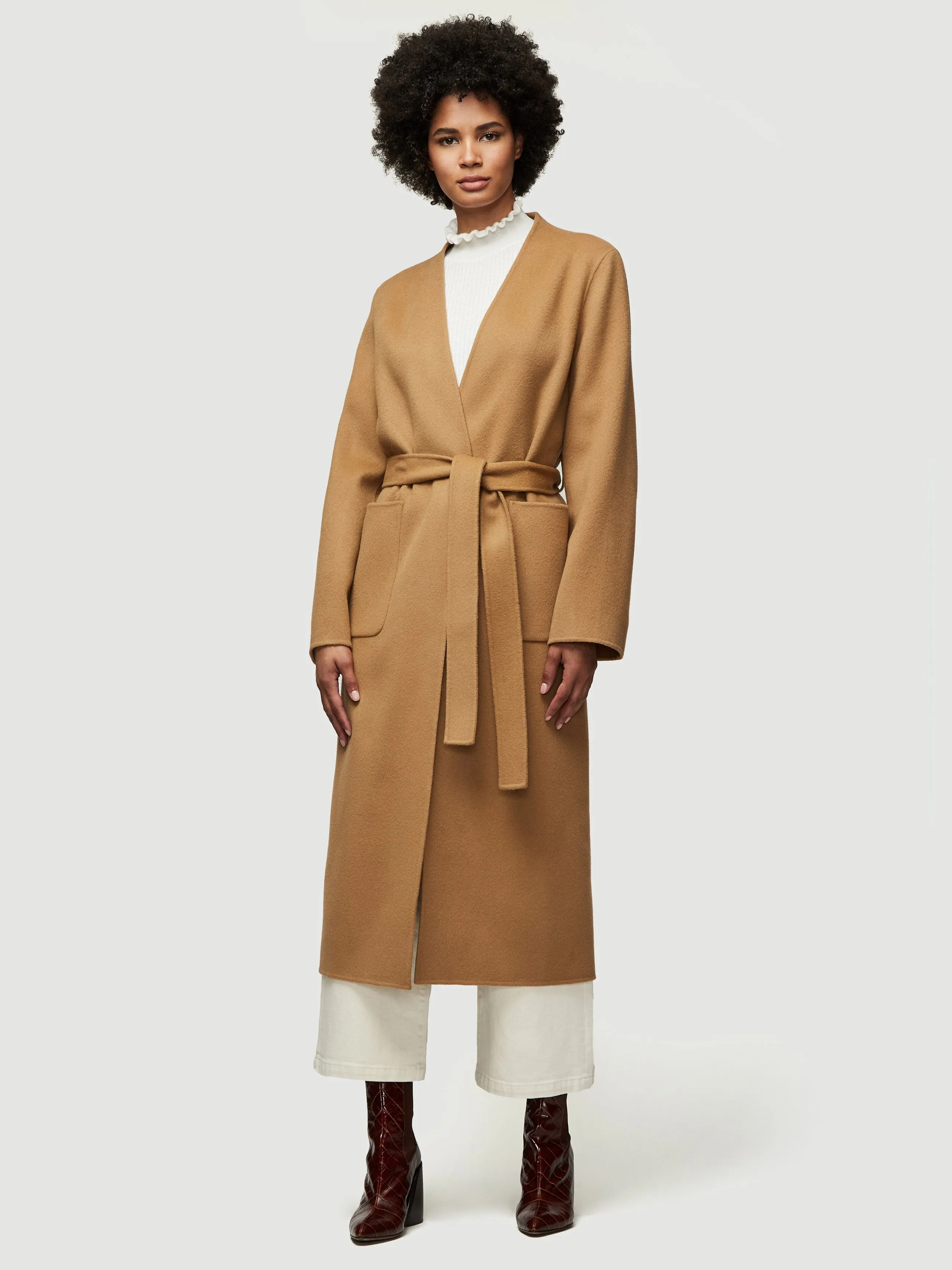 Double Faced Bell Coat -- Camel