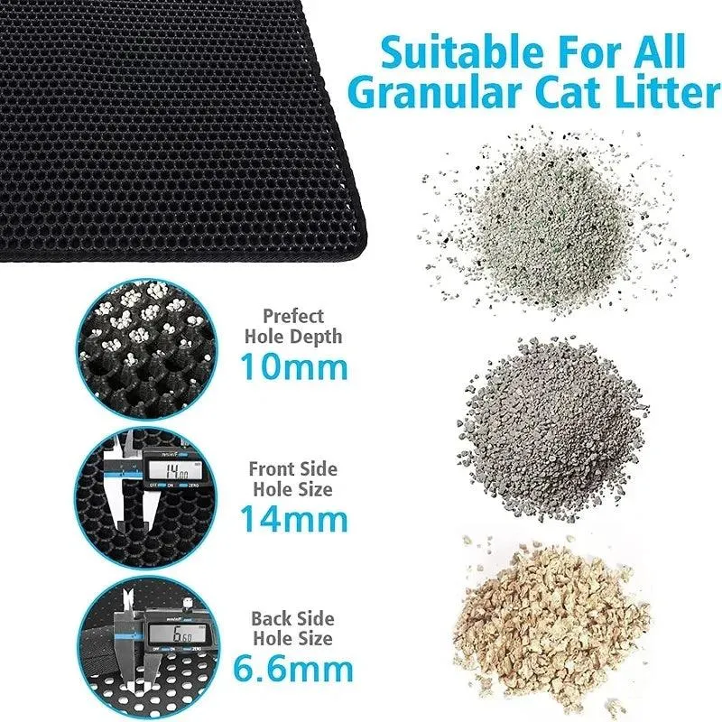 Double Layer Non-Slip Cat Litter Mat