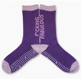 Dr Socko F*cking Fabulous Non Slip Crew Socks -Small