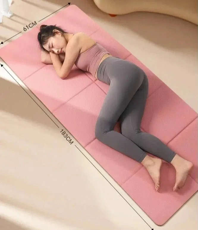 Eco-Friendly Double-Sided Foldable Yoga Mat - Non-Slip & Portable