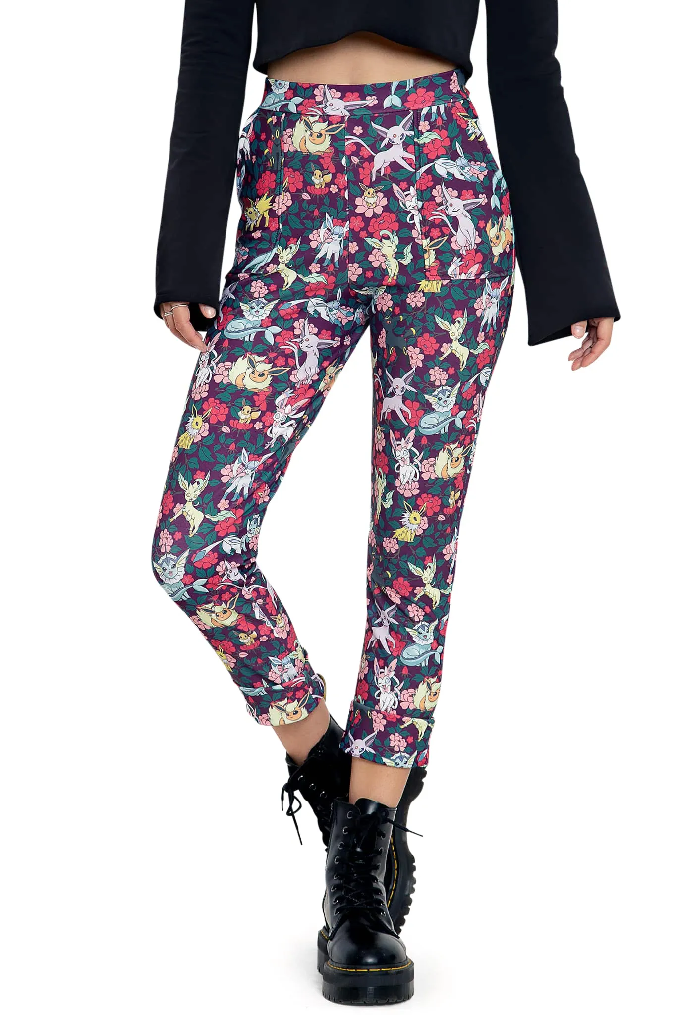 Eevee Evolution Floral Cuffed Pants