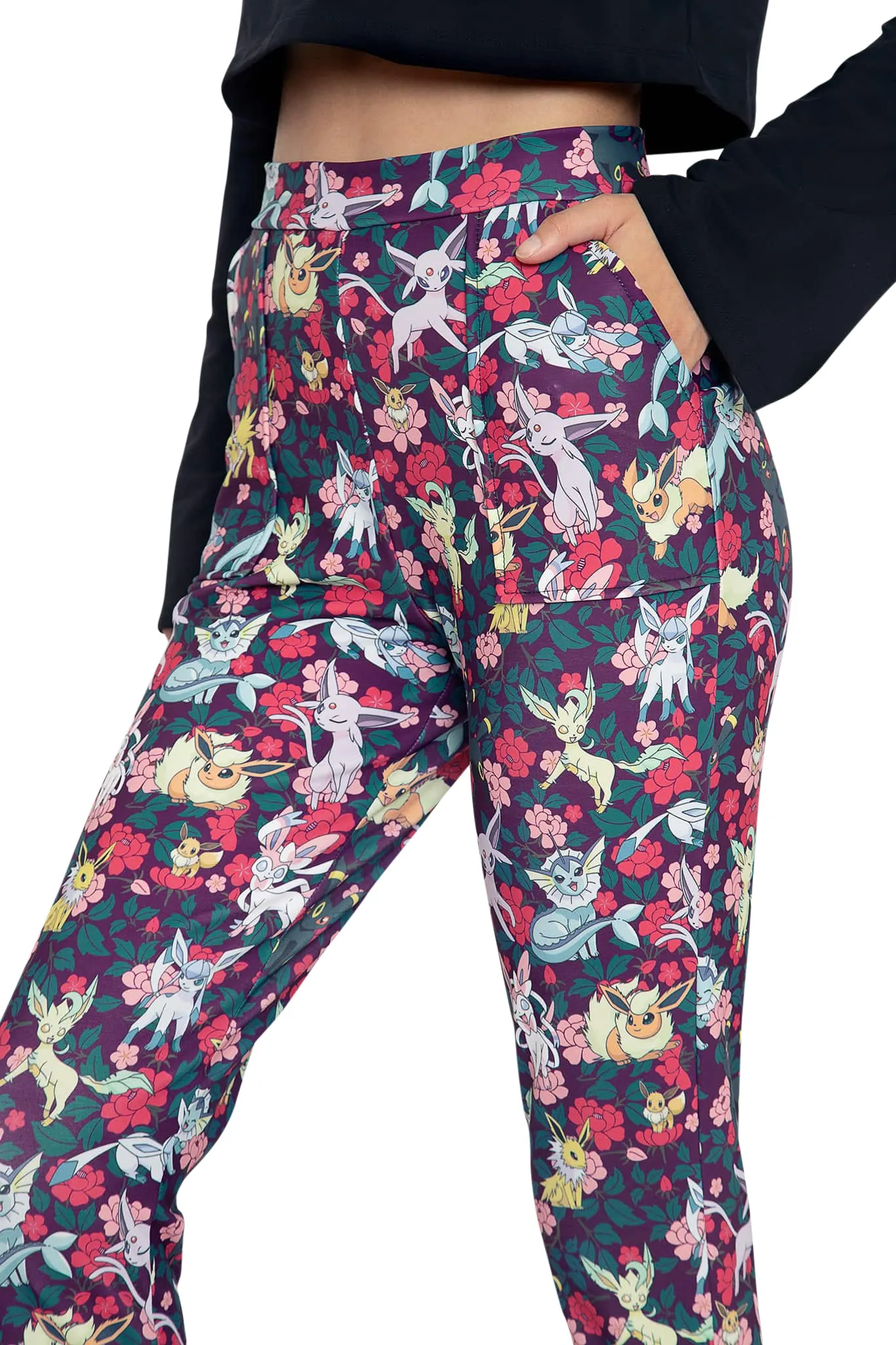 Eevee Evolution Floral Cuffed Pants