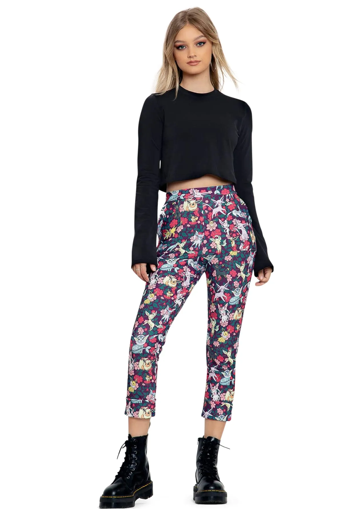 Eevee Evolution Floral Cuffed Pants