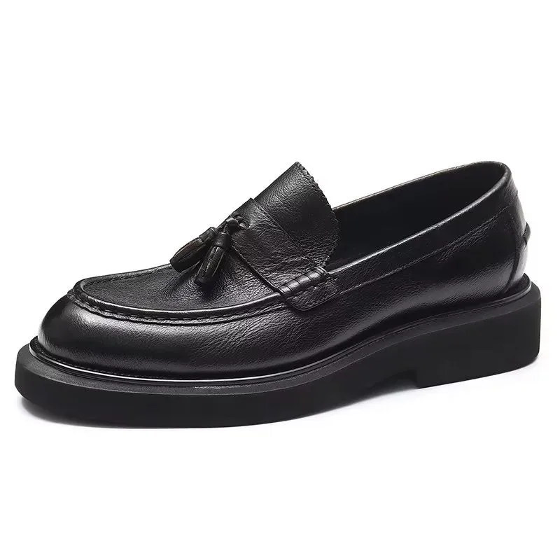 Embossed Elegance Slip-on Dress Shoes