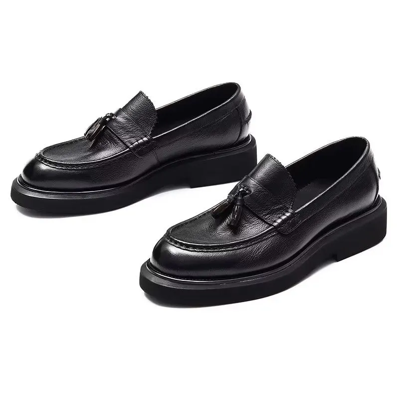 Embossed Elegance Slip-on Dress Shoes