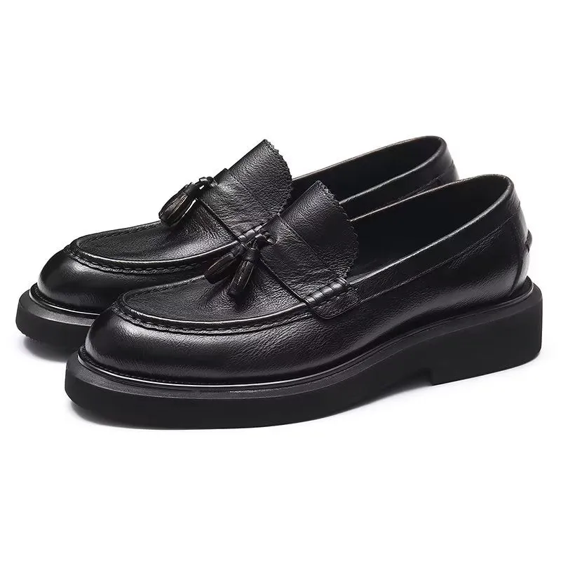 Embossed Elegance Slip-on Dress Shoes