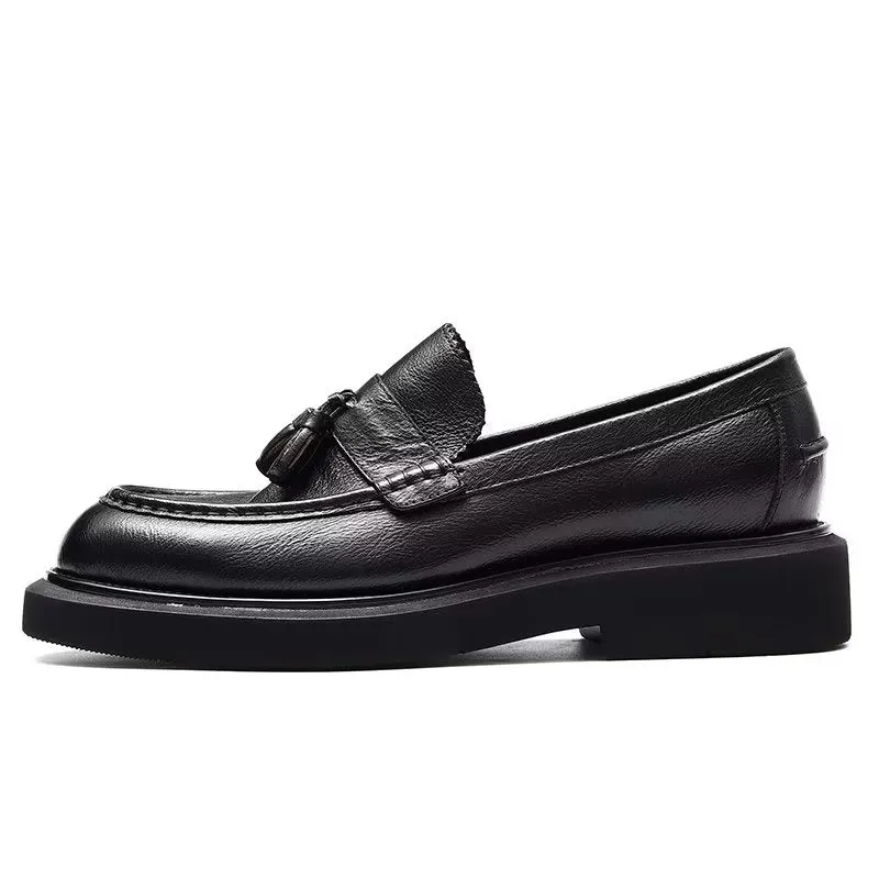 Embossed Elegance Slip-on Dress Shoes