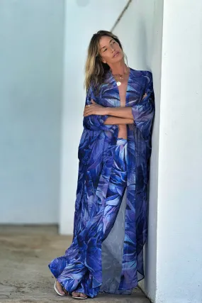 Erte Kaftan Indigo Petals