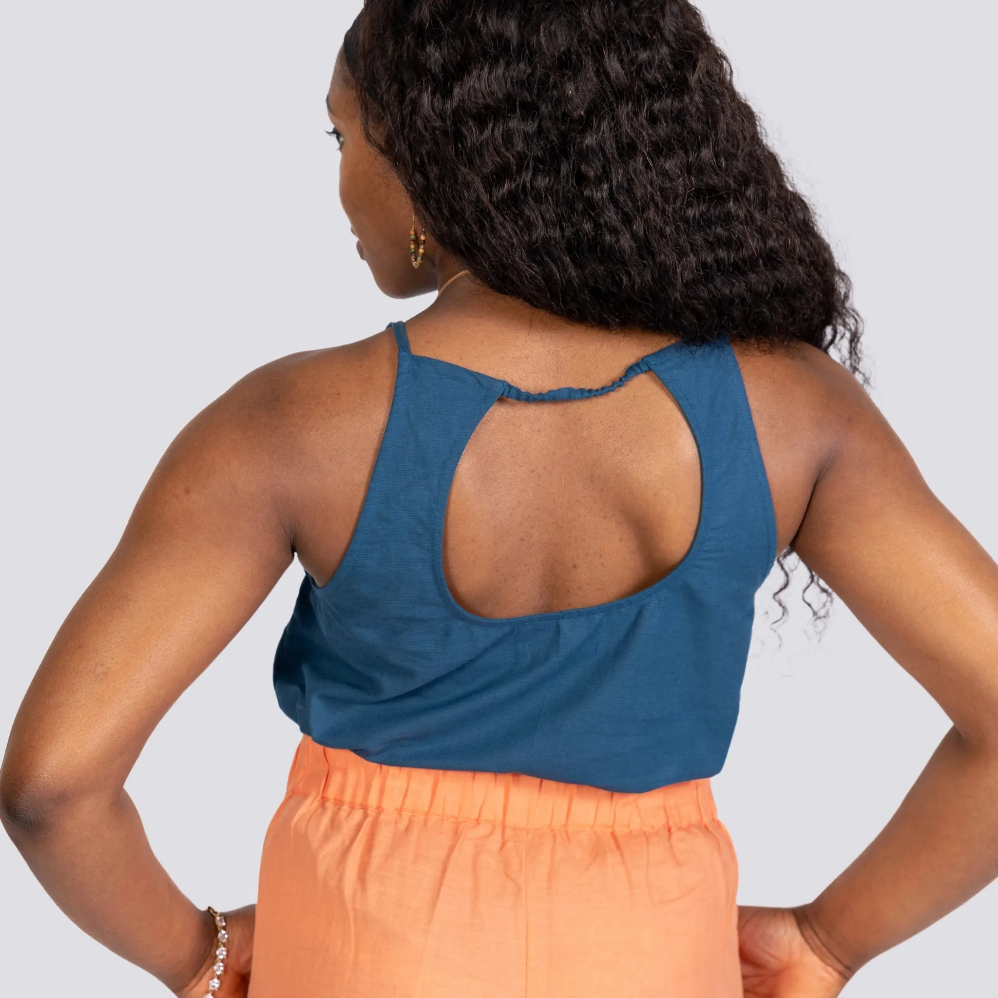 Ethically Made Essential: Indigo Halter Top