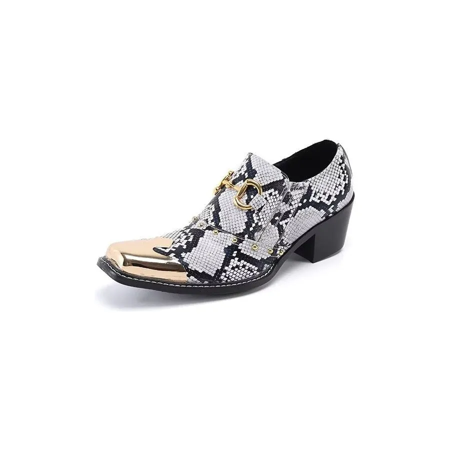 ExoticLux Leather Slip-on Dress Shoes