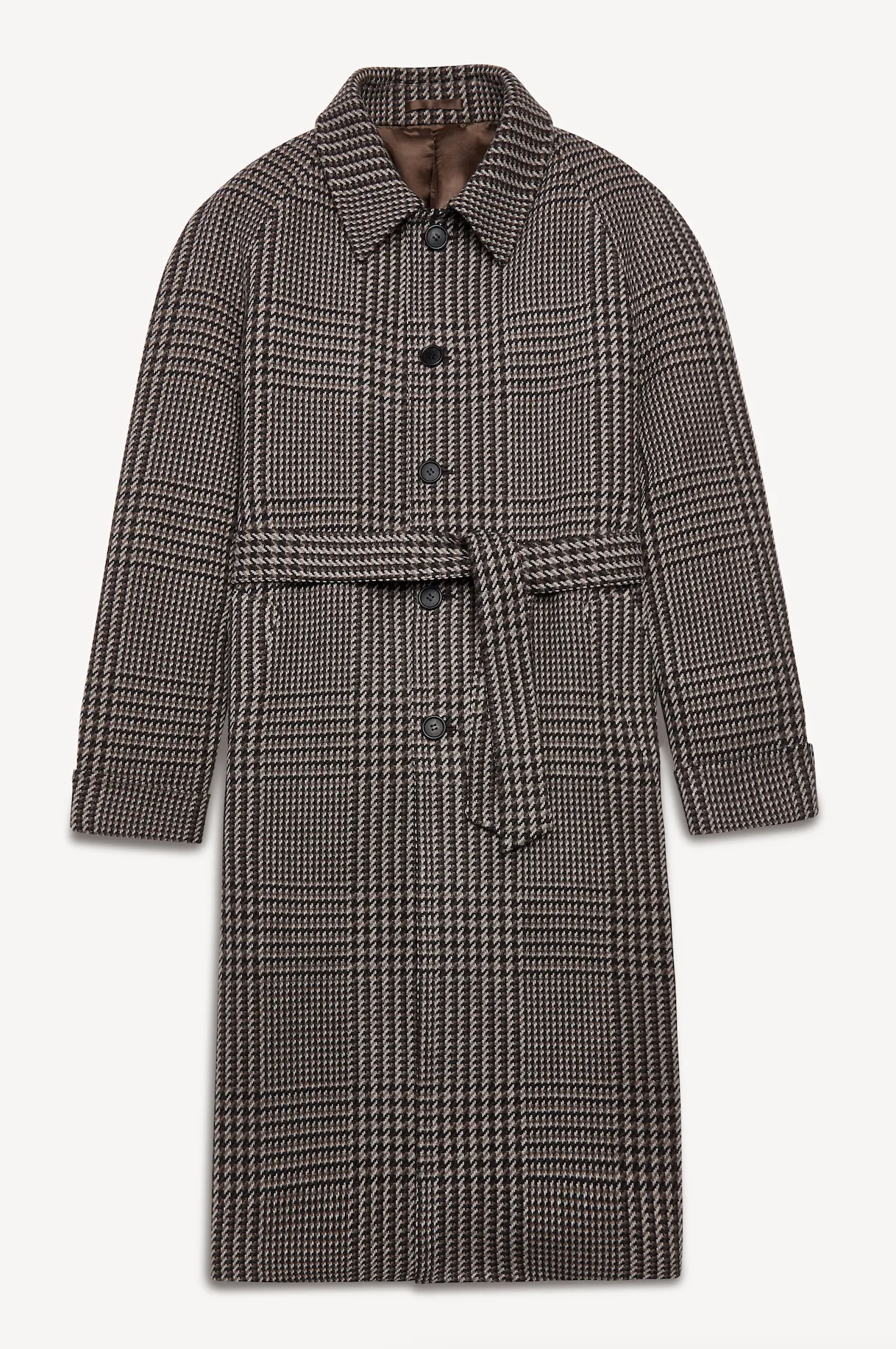 Exploded Glen Check Wool/Cashmere Tweed Balmacaan