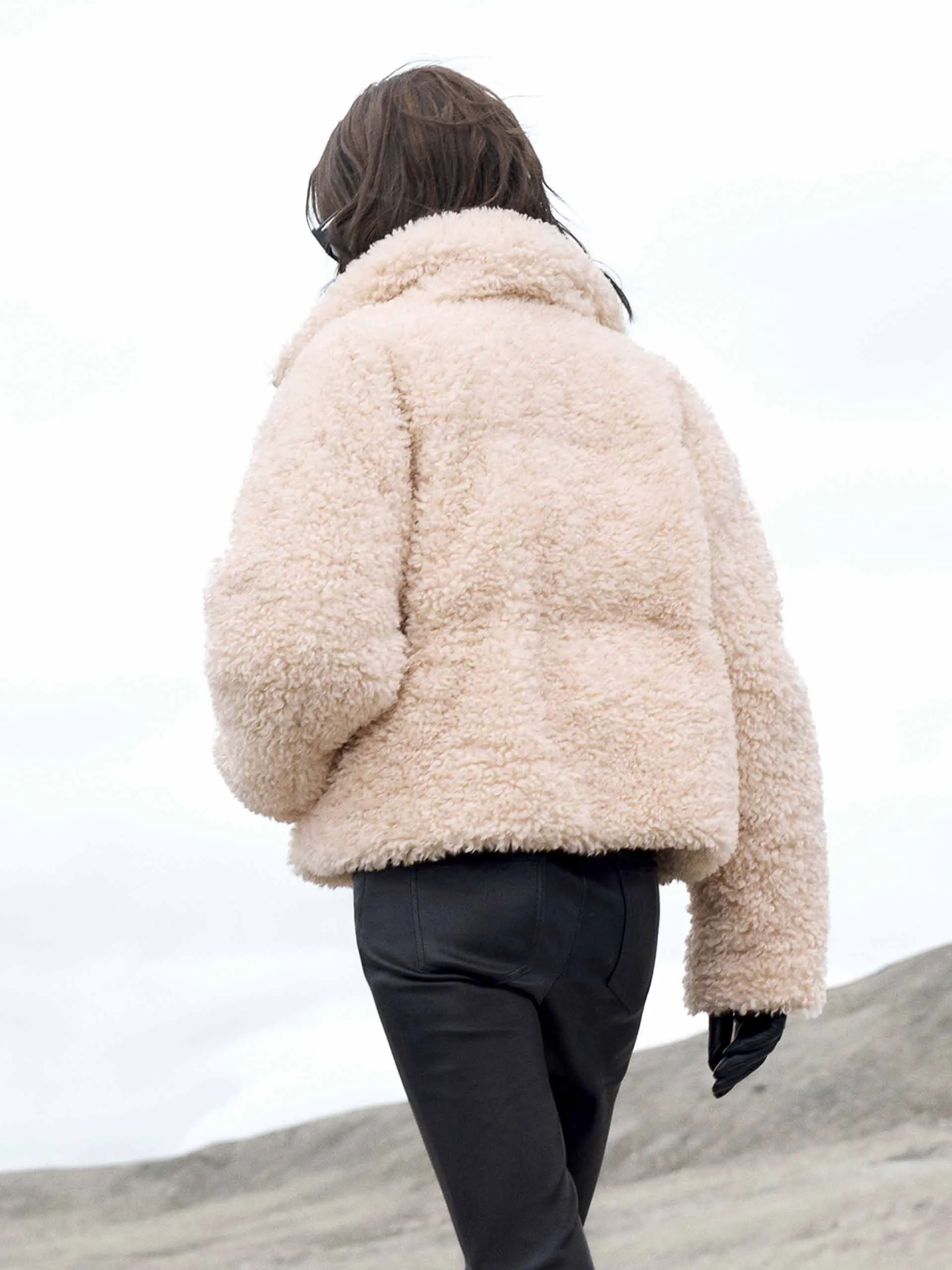 Faux Shearling Quilted Jacket