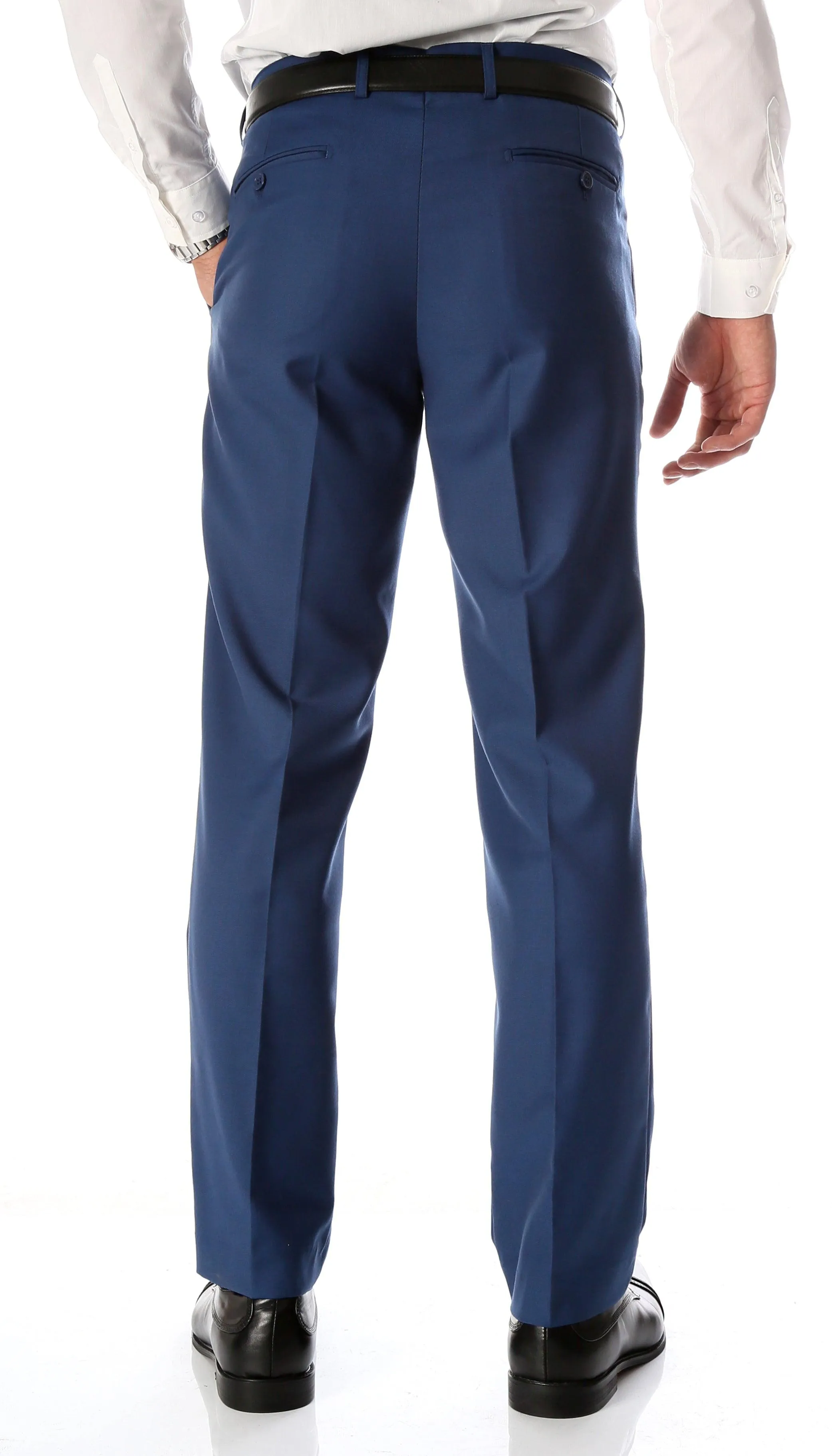 Ferrecci Men's Halo Indigo Slim Fit Flat-Front Dress Pants