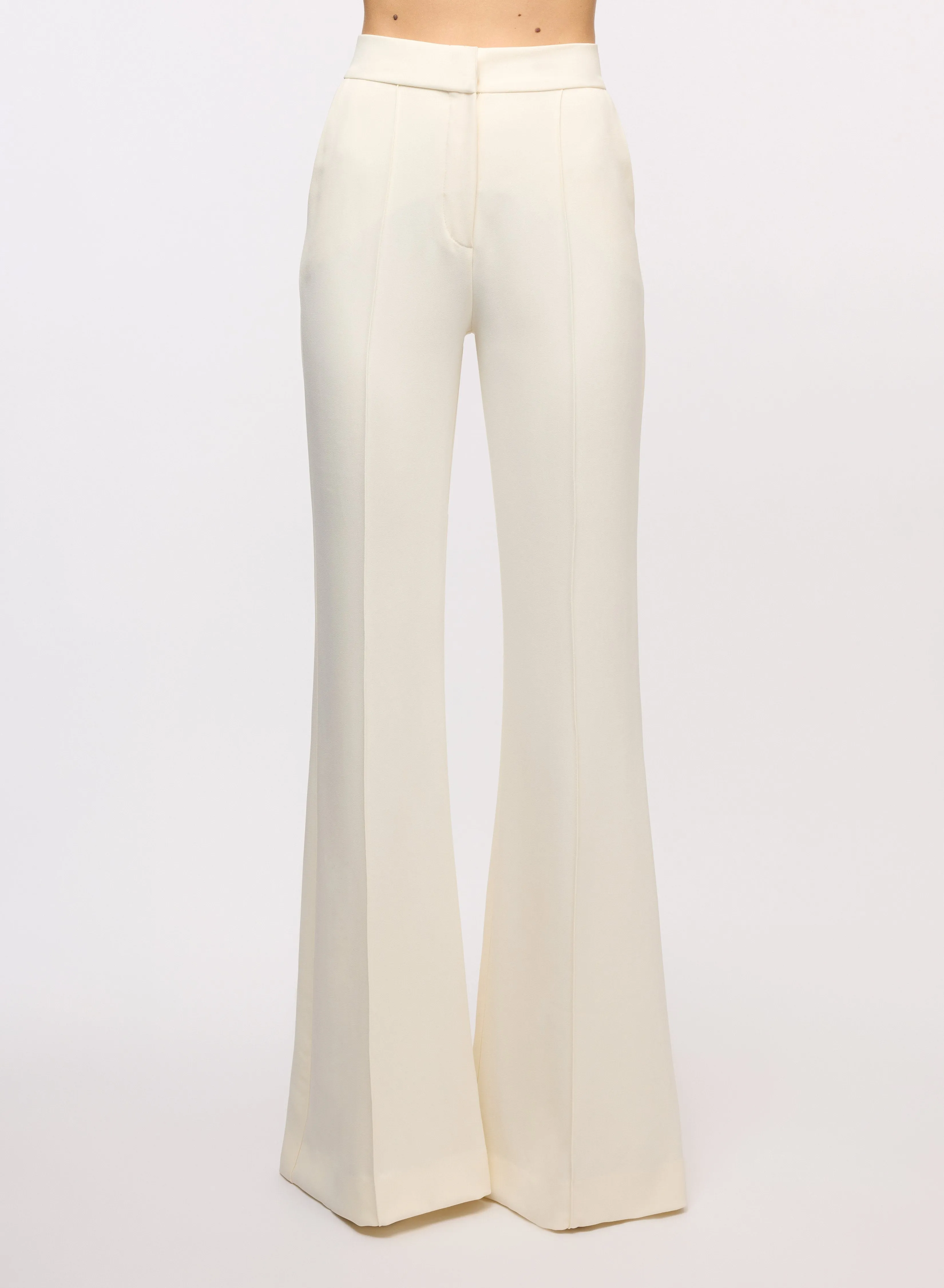 Flared Crepe Pants