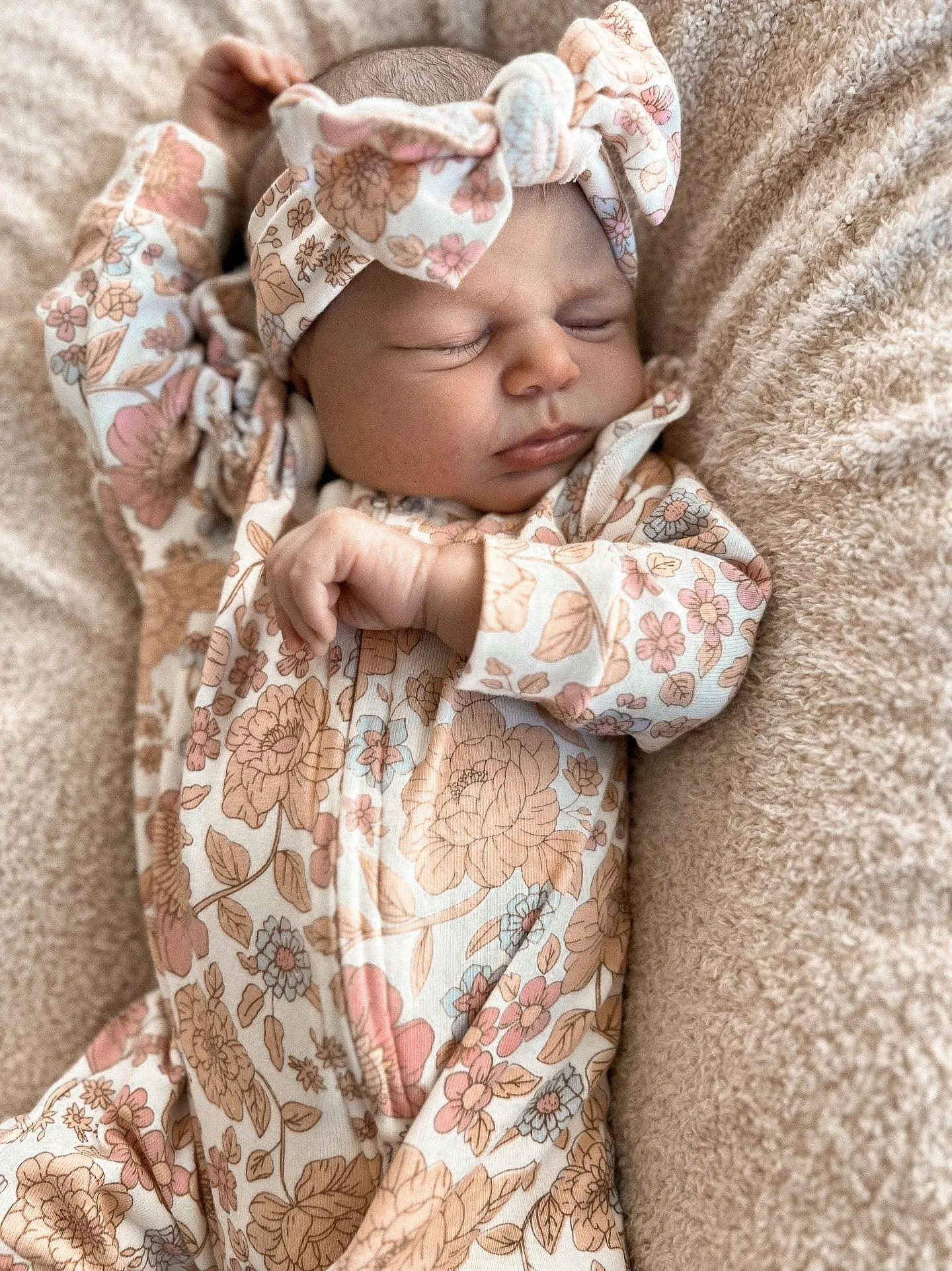 Floral Baby Jumpsuit   Bow